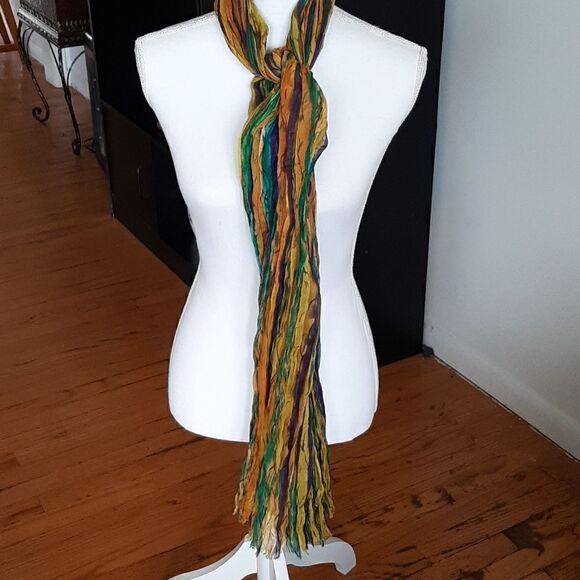 Crinkley multicolored scarf - Picture 1 of 3